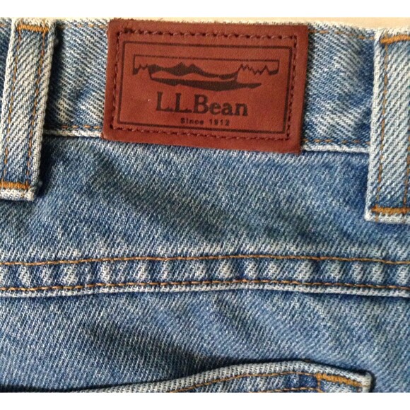 Vtg LL Bean Jeans Mens 38x29 Blue Denim Classic Fit Tapered Work Outdoor Western - Picture 7 of 9
